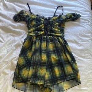 Urban Outfitters Plaid Romper